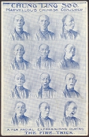 Chung Ling Soo А few facial expressions during the fire trick Открытка артикул 3208c.